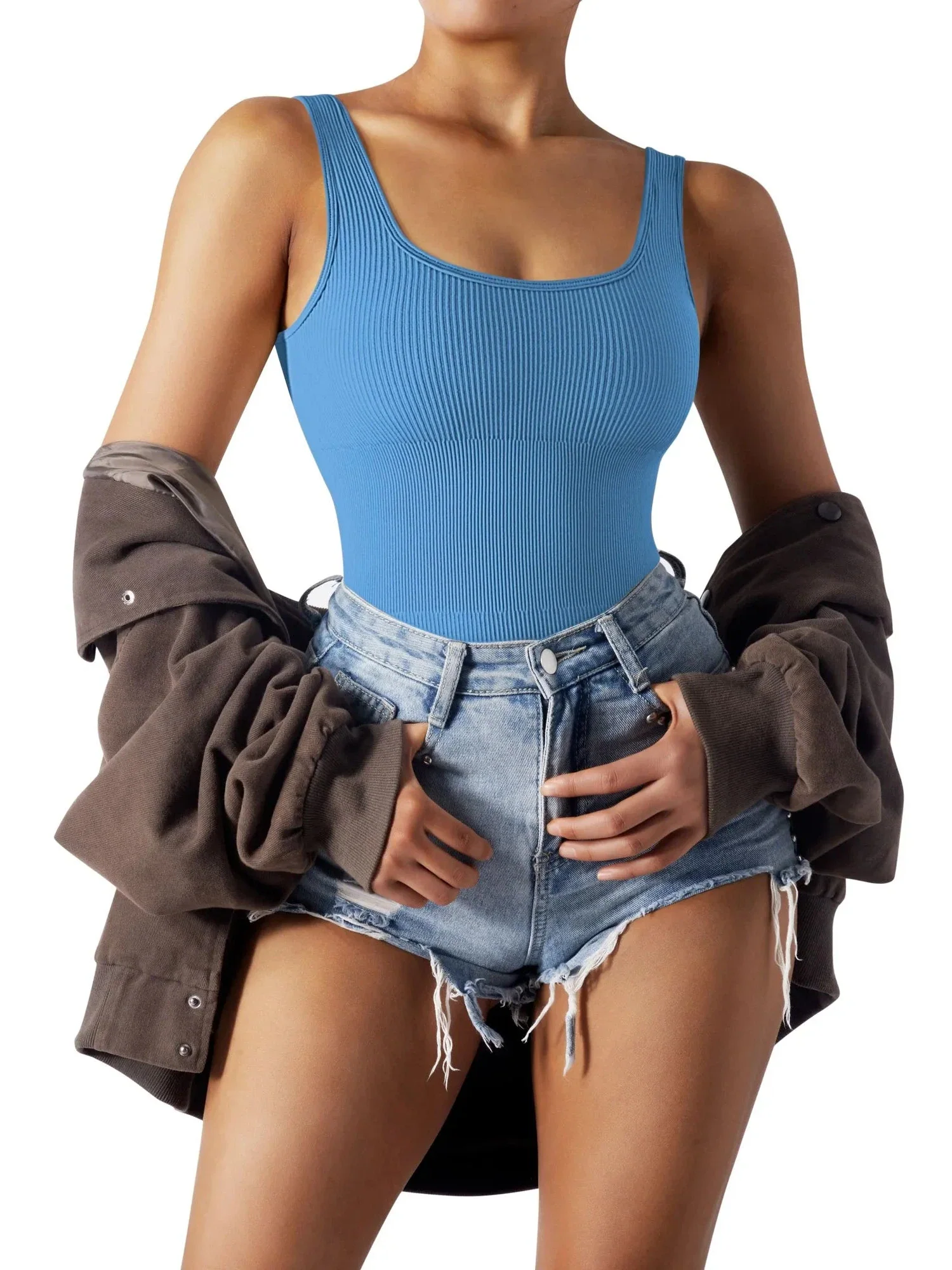 Ribbed Bodysuit - Image 84